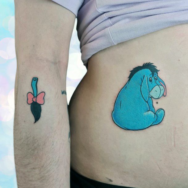 Distinctive Female Eeyore Tattoo Designs