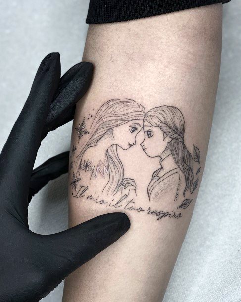 Distinctive Female Elsa Tattoo Designs