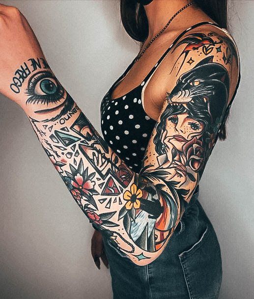 Distinctive Female Female Tattoo Designs