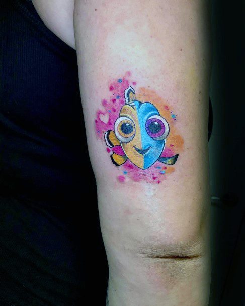 Distinctive Female Finding Nemo Tattoo Designs