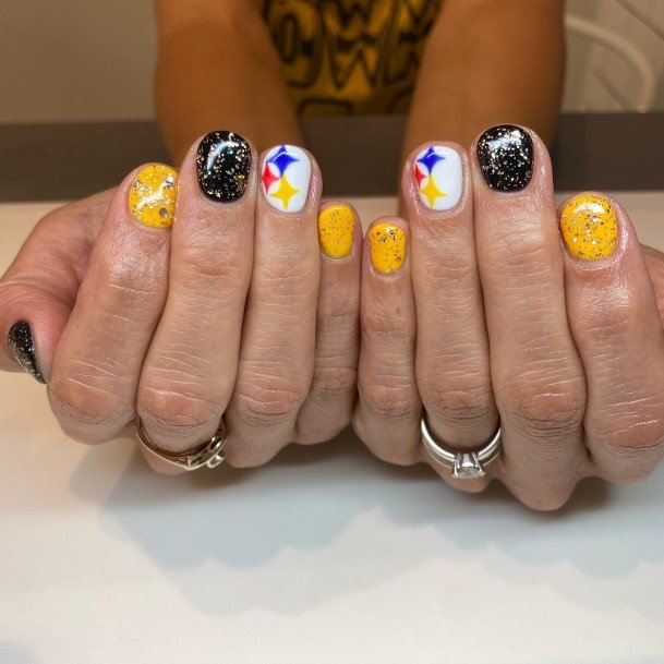 Distinctive Female Football Nail Designs