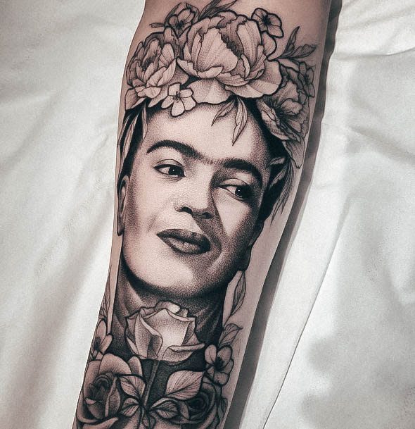 Distinctive Female Frida Tattoo Designs