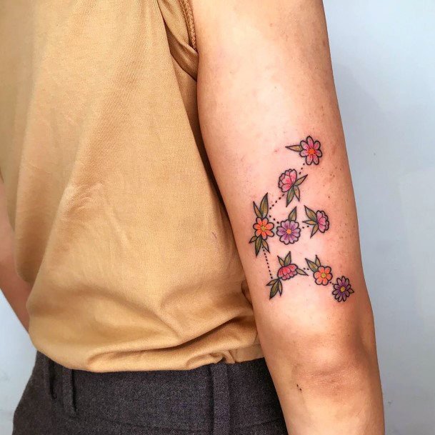 Distinctive Female Gardening Tattoo Designs