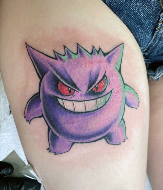 Distinctive Female Gengar Tattoo Designs