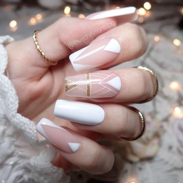 Distinctive Female Geometric Nail Designs