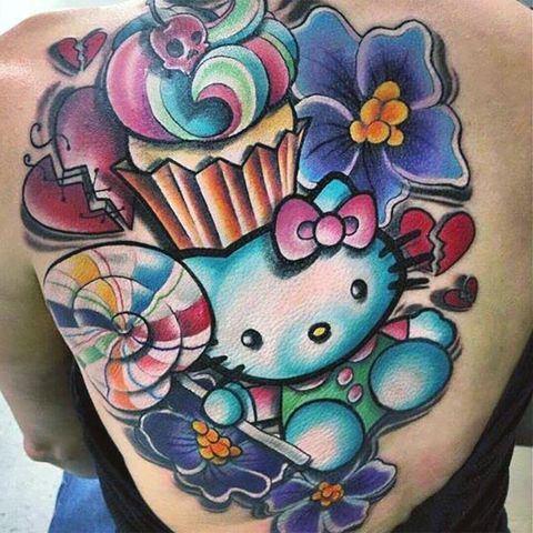 Distinctive Female Hello Kitty Tattoo Designs