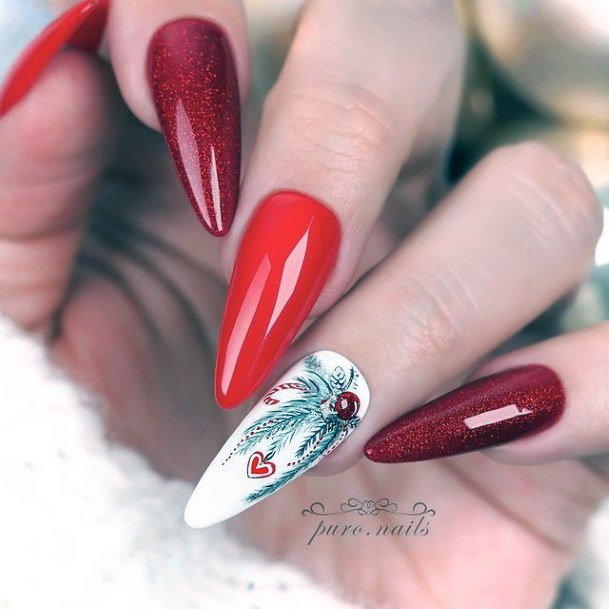 Distinctive Female Holiday Nail Designs