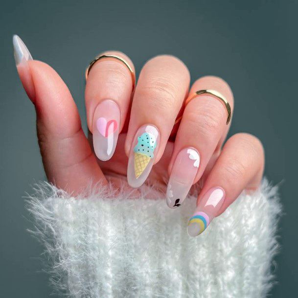 Distinctive Female Ice Cream Nail Designs