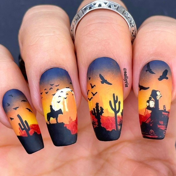 Distinctive Female Landscape Nail Designs