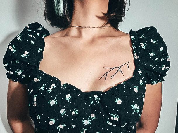 Distinctive Female Lightning Bolt Tattoo Designs