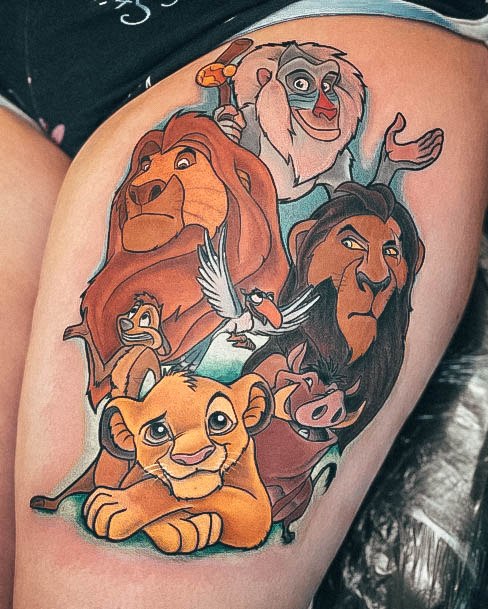 Distinctive Female Lion King Tattoo Designs
