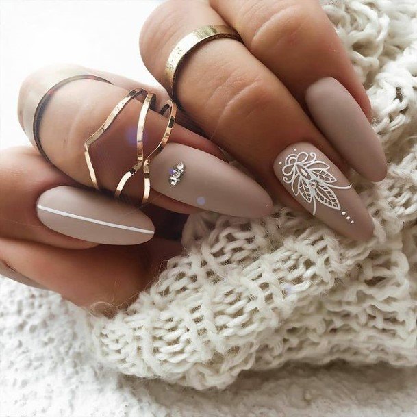 Distinctive Female Matte Nail Designs