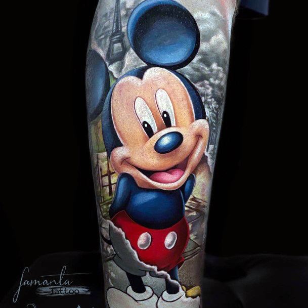 Distinctive Female Mickey Mouse Tattoo Designs