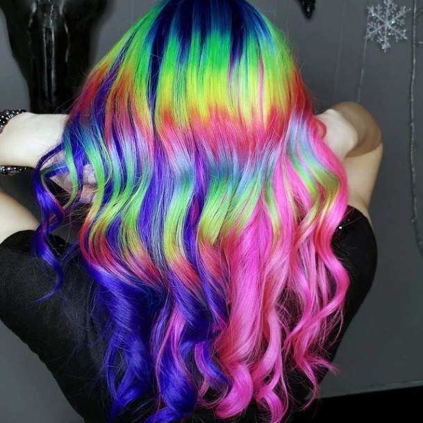 Distinctive Female Neon Hairstyles Ideas