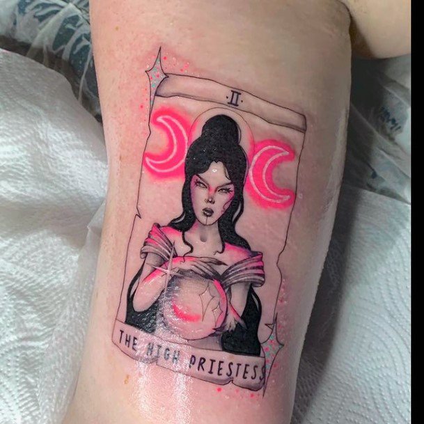 Distinctive Female Neon Tattoo Designs