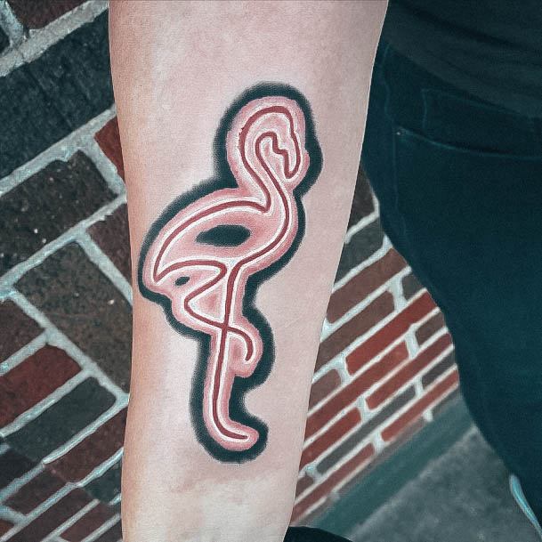 Distinctive Female Neon Tattoo Designs