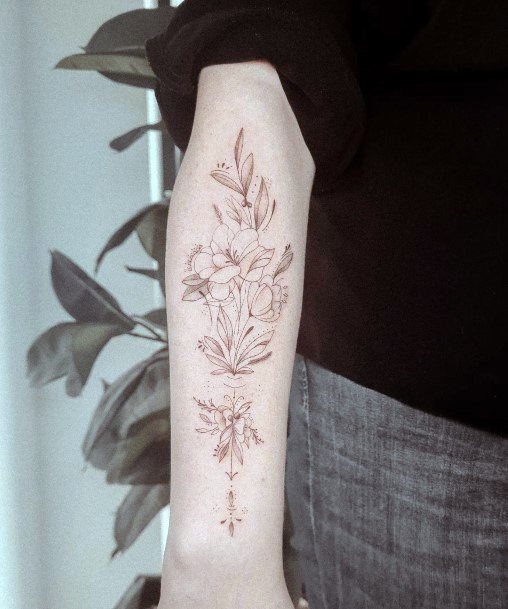 Distinctive Female Olive Tree Tattoo Designs