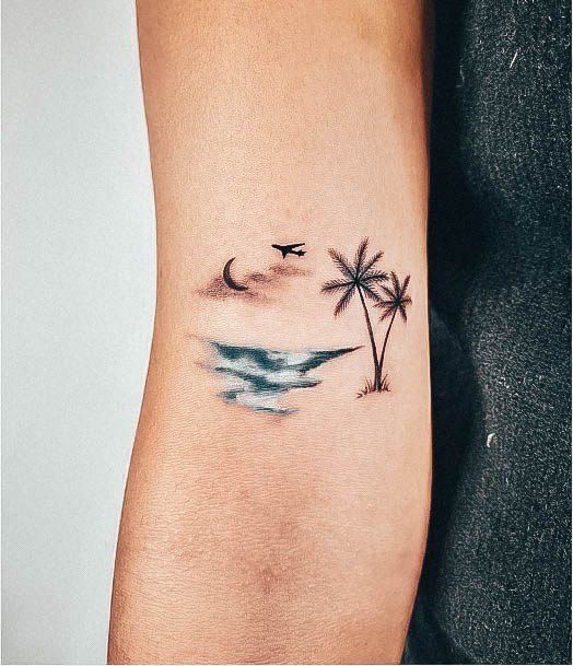 Distinctive Female Palm Tree Tattoo Designs