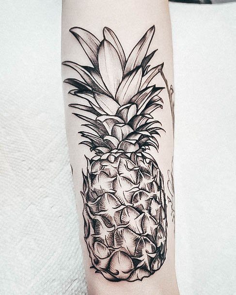 Distinctive Female Pineapple Tattoo Designs