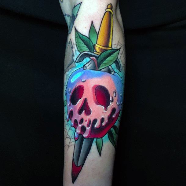 Distinctive Female Poison Apple Tattoo Designs