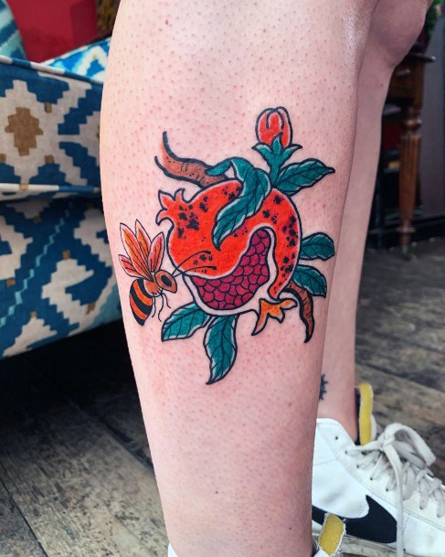 Distinctive Female Pomegranate Tattoo Designs