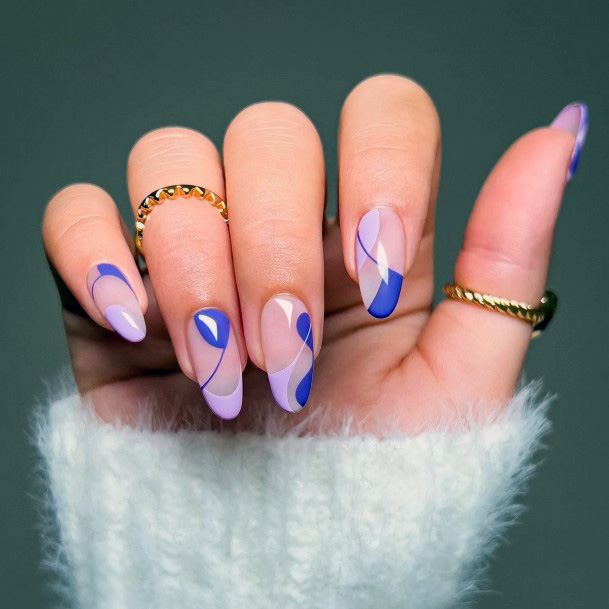 Distinctive Female Purple Dress Nail Designs