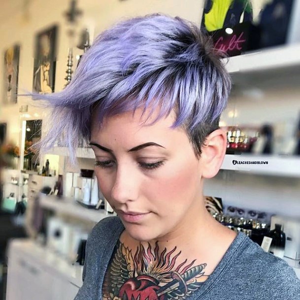 Distinctive Female Purple Hairstyles Ideas