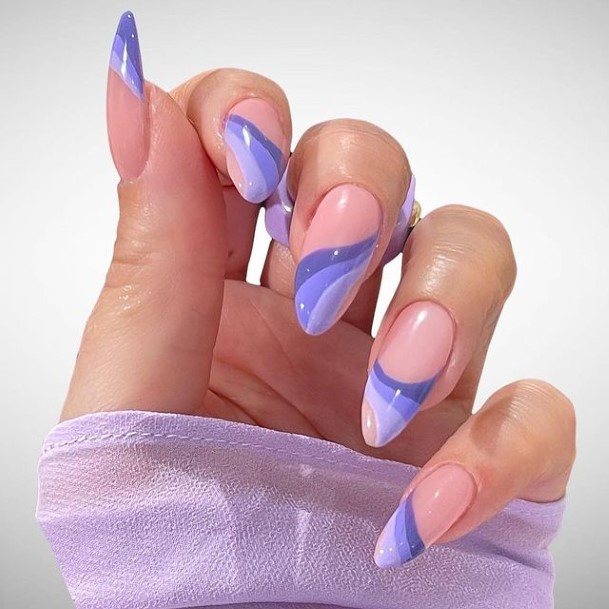 Distinctive Female Purple Nail Designs