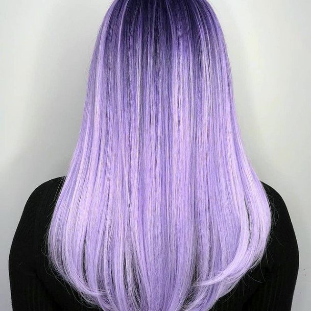 Distinctive Female Purple Ombre Hairstyles Ideas