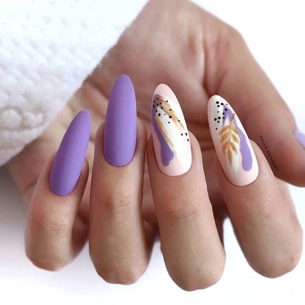 Distinctive Female Purple Summer Nail Designs