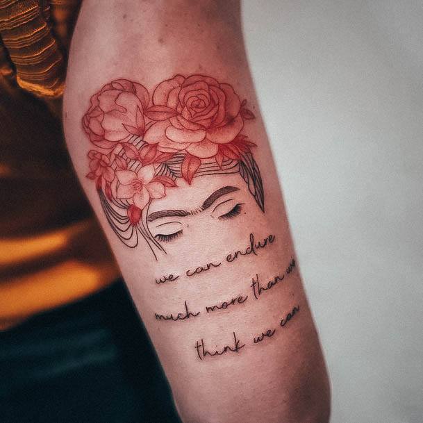 Distinctive Female Quote Tattoo Designs