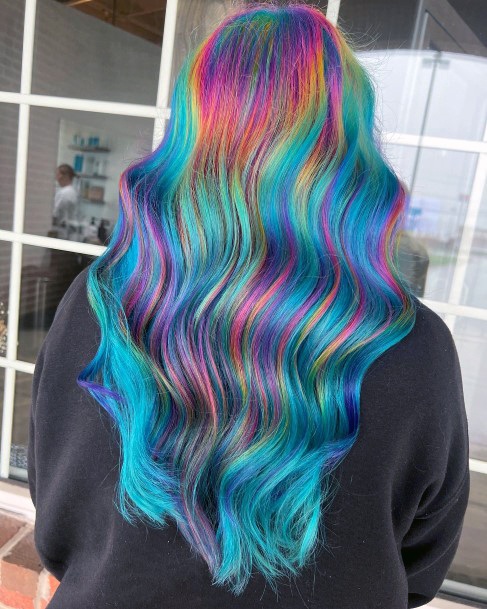 Distinctive Female Rainbow Hairstyles Ideas