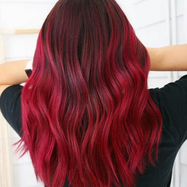 Distinctive Female Red Ombre Hairstyles Ideas