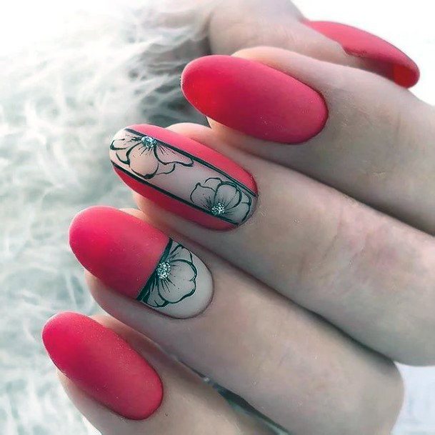 Distinctive Female Red Summer Nail Designs