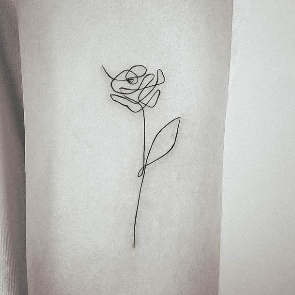 Distinctive Female Rose Forearm Tattoo Designs