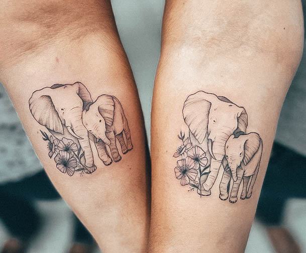 Distinctive Female Small Elephant Tattoo Designs