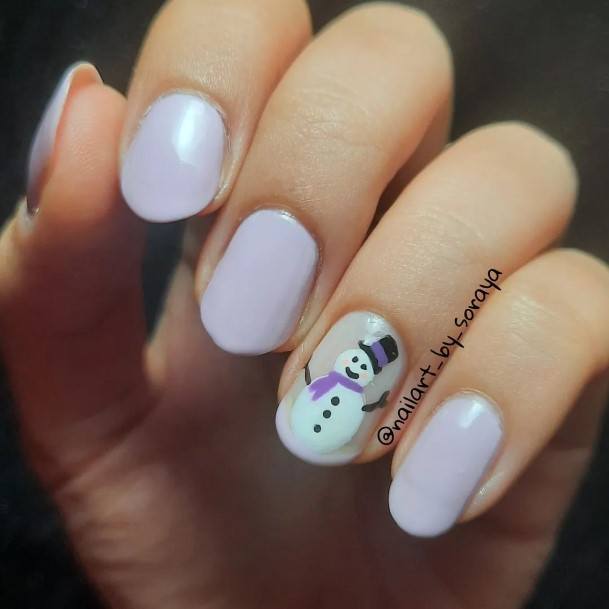 Distinctive Female Snowman Nail Designs