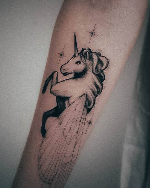Distinctive Female Star Tattoo Designs Horse