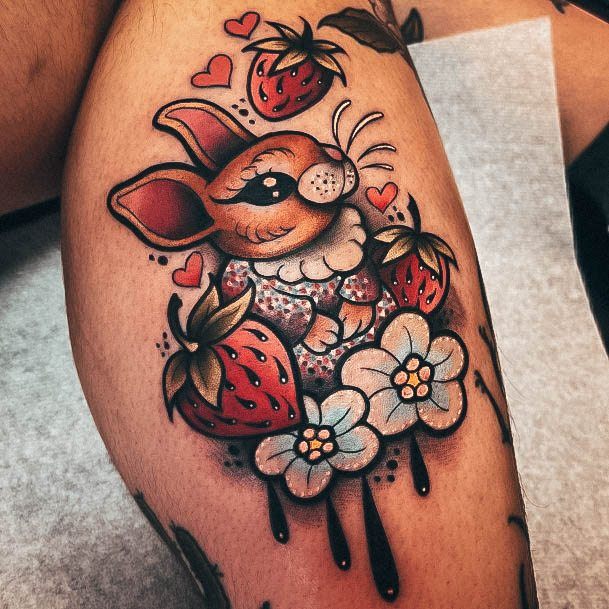 Distinctive Female Strawberry Tattoo Designs