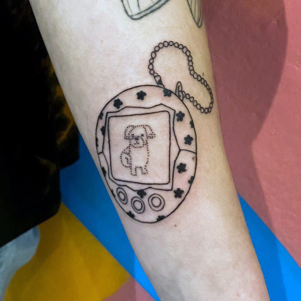 Distinctive Female Tamagotchi Tattoo Designs