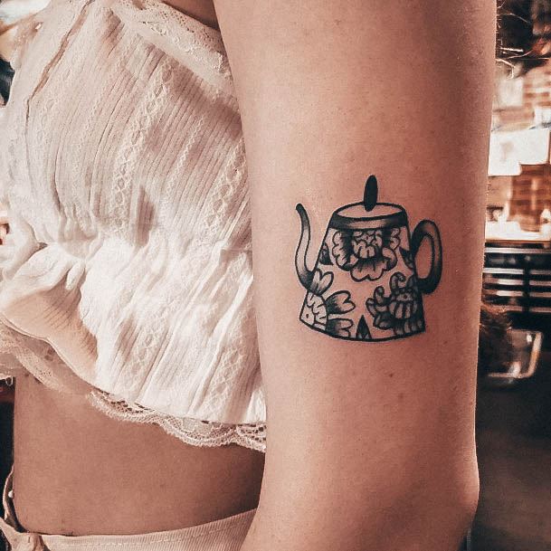 Distinctive Female Tea Tattoo Designs