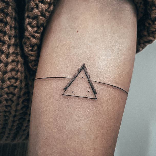 Distinctive Female Triangle Tattoo Designs