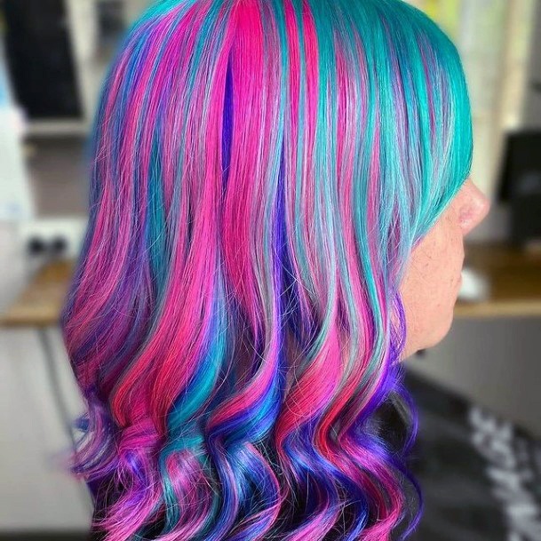 Distinctive Female Turquoise Hairstyles Ideas