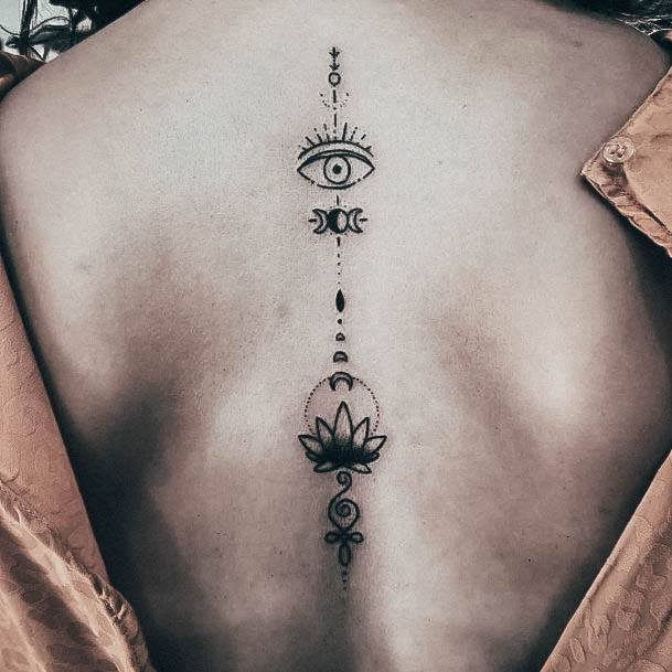 Distinctive Female Unalome Tattoo Designs