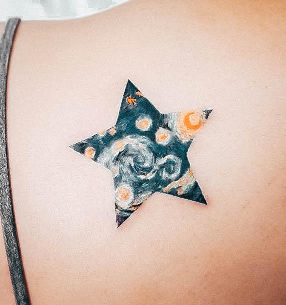 Distinctive Female Van Gogh Tattoo Designs