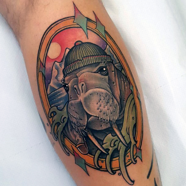 Distinctive Female Walrus Tattoo Designs