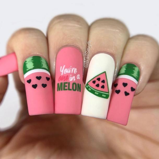 Distinctive Female Watermelon Nail Designs