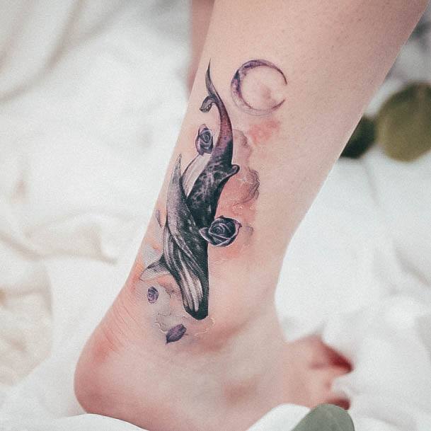 Distinctive Female Whale Tattoo Designs