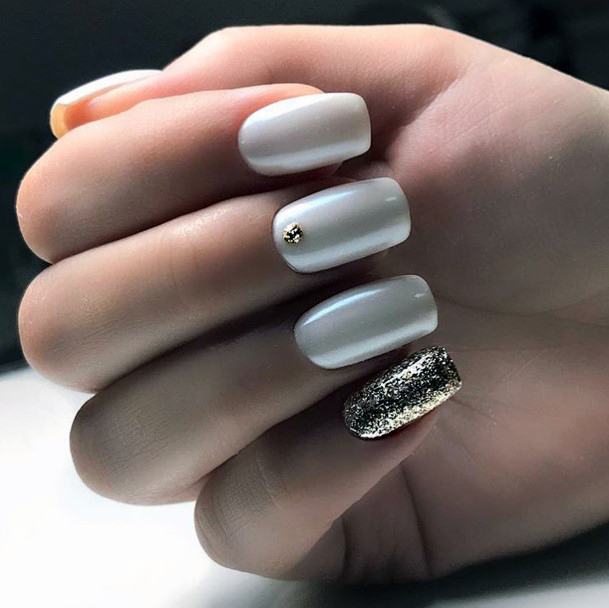 Distinctive Female White Dress Nail Designs