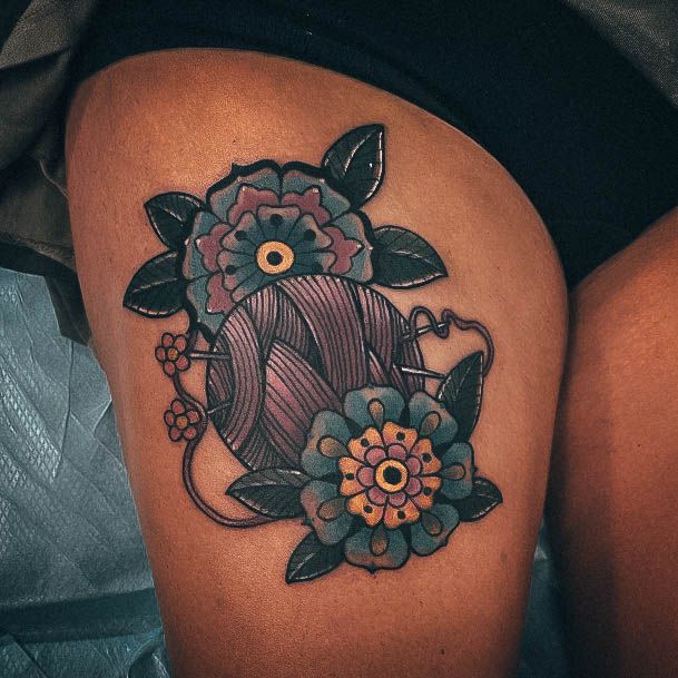 Distinctive Female Yarn Tattoo Designs